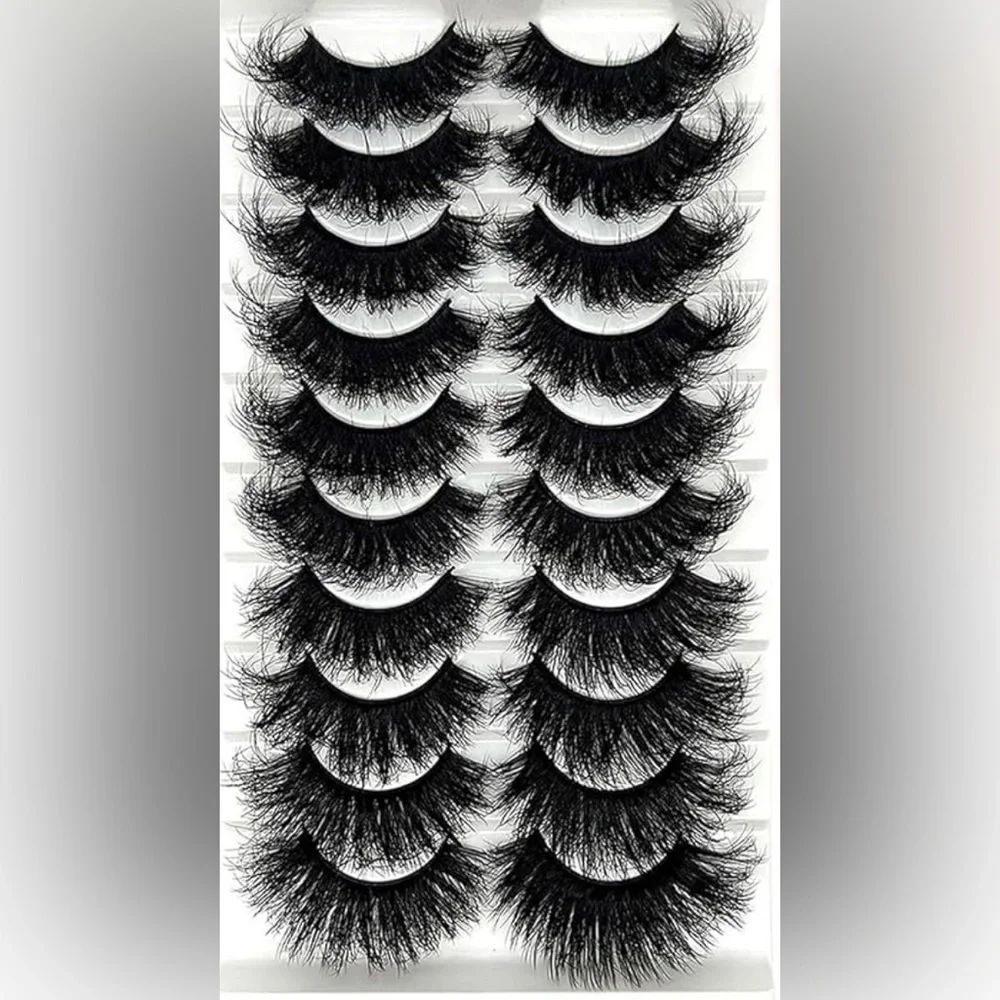 ✨Mega Volume False Eyelash Set - 10 Pairs - Easy Apply, Fluffy Glam✨